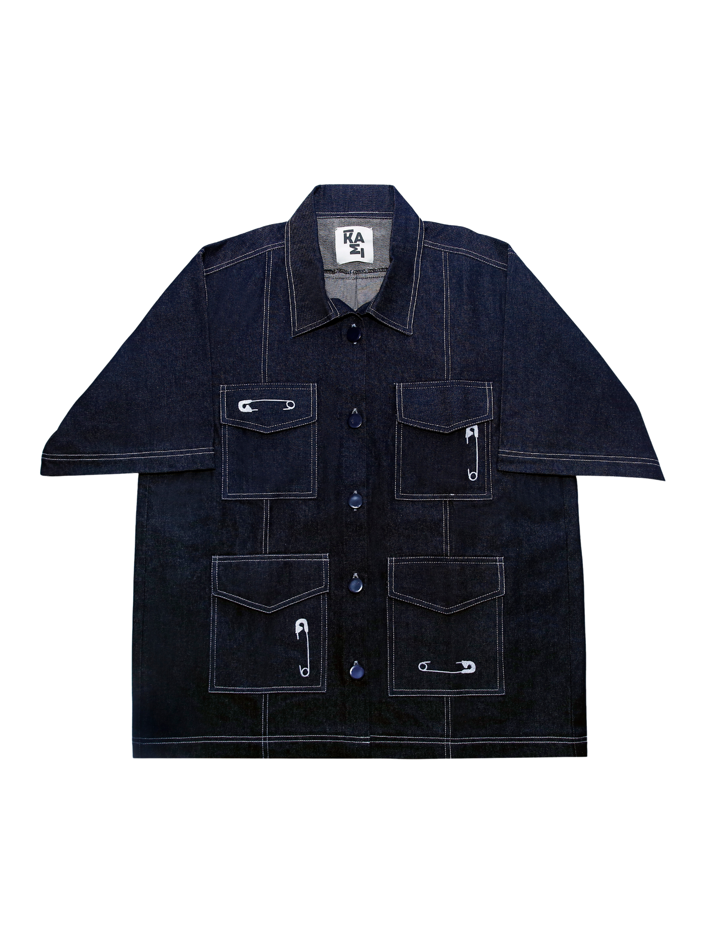 pinned down denim shirt