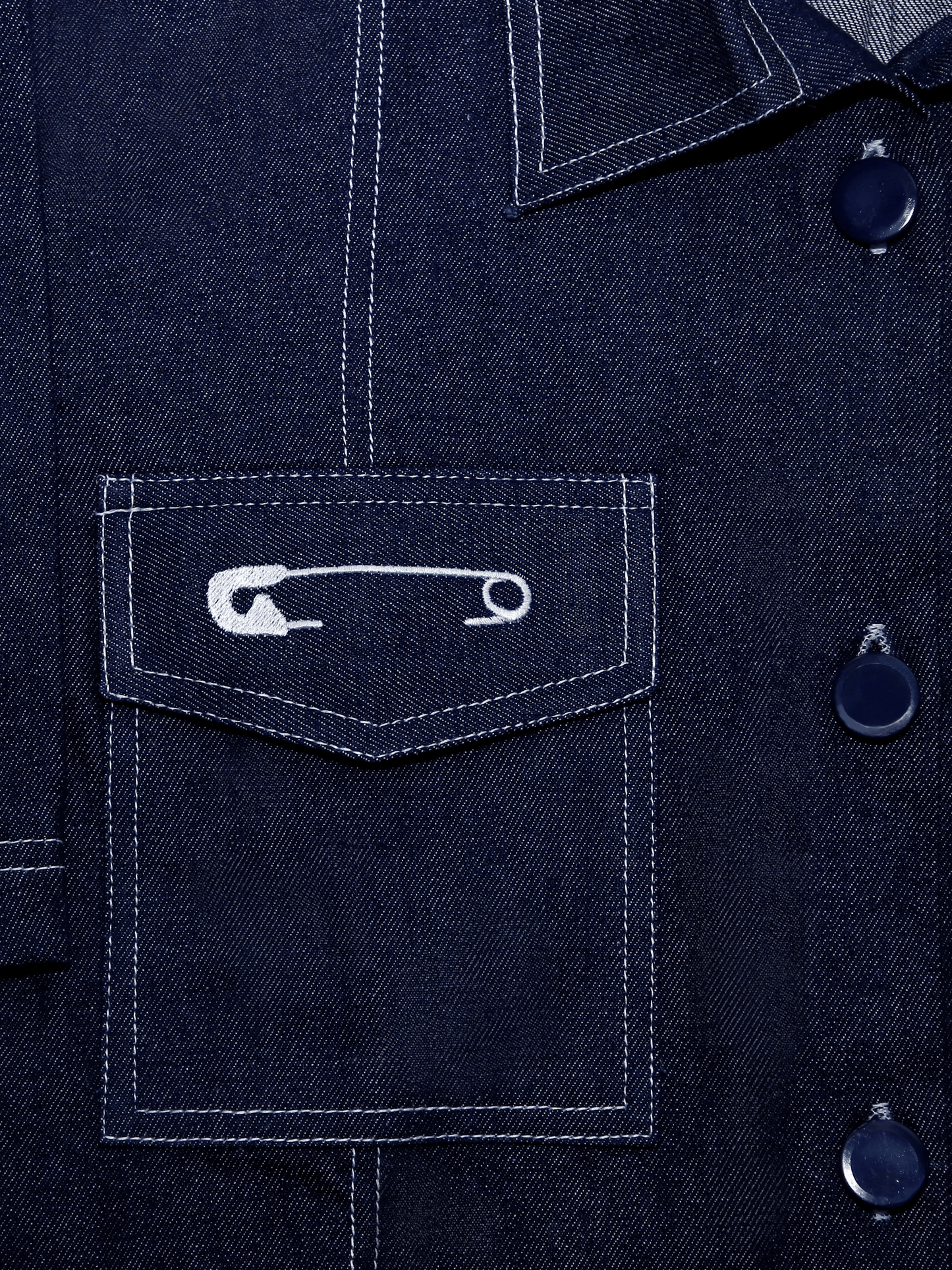 pinned down denim shirt
